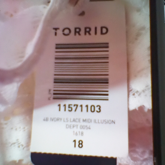 Ivory is lace midi illusion dress - Picture 6 of 6